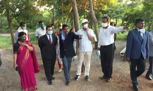 Telangana High Court CJ takes part in plantation drive in Judicial Academy