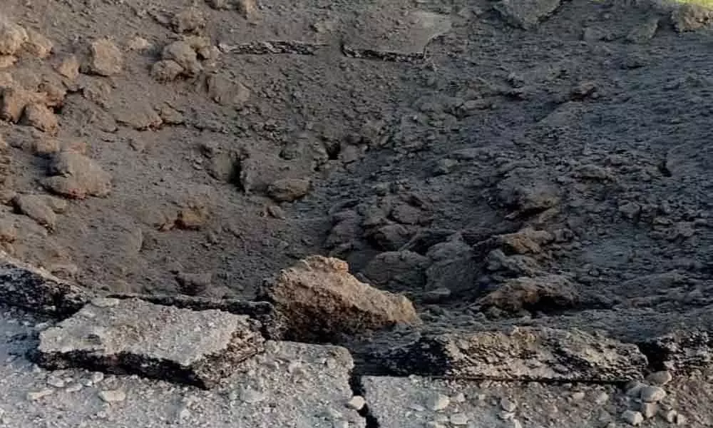 Landmine blasted by Maoists in Bhadrachalam