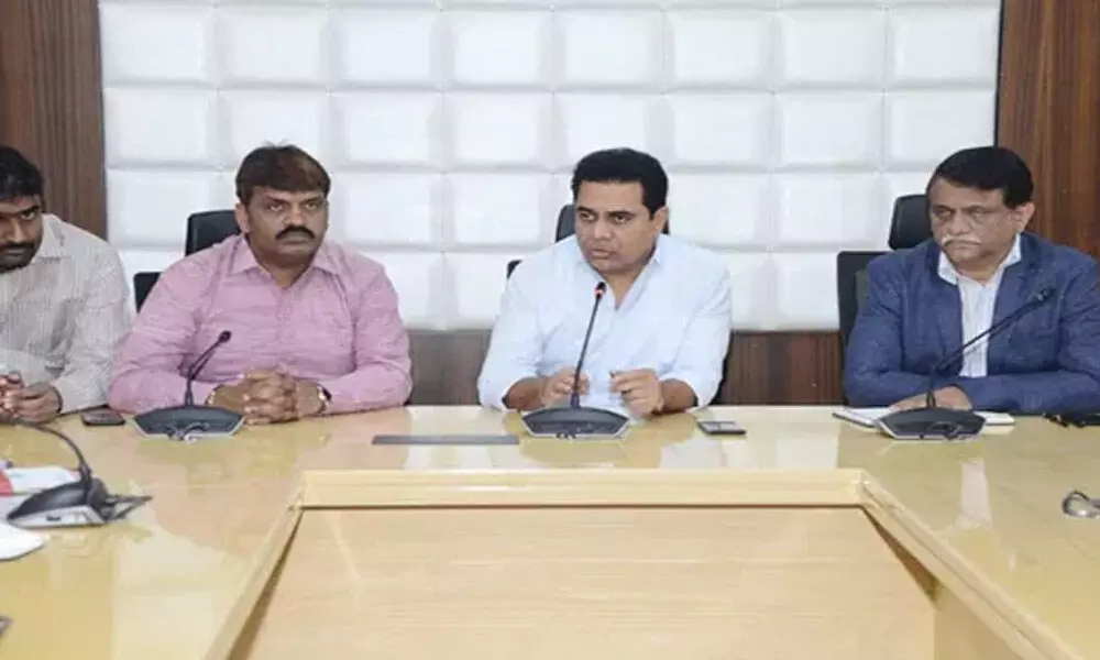 KTR holds review meeting at GHMC