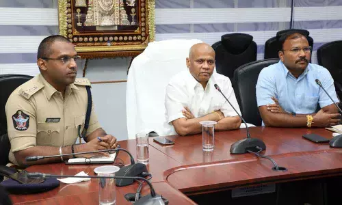 TTD CVSO and District Urban SP review security arrangements for Srivari annual Brahmotsavam