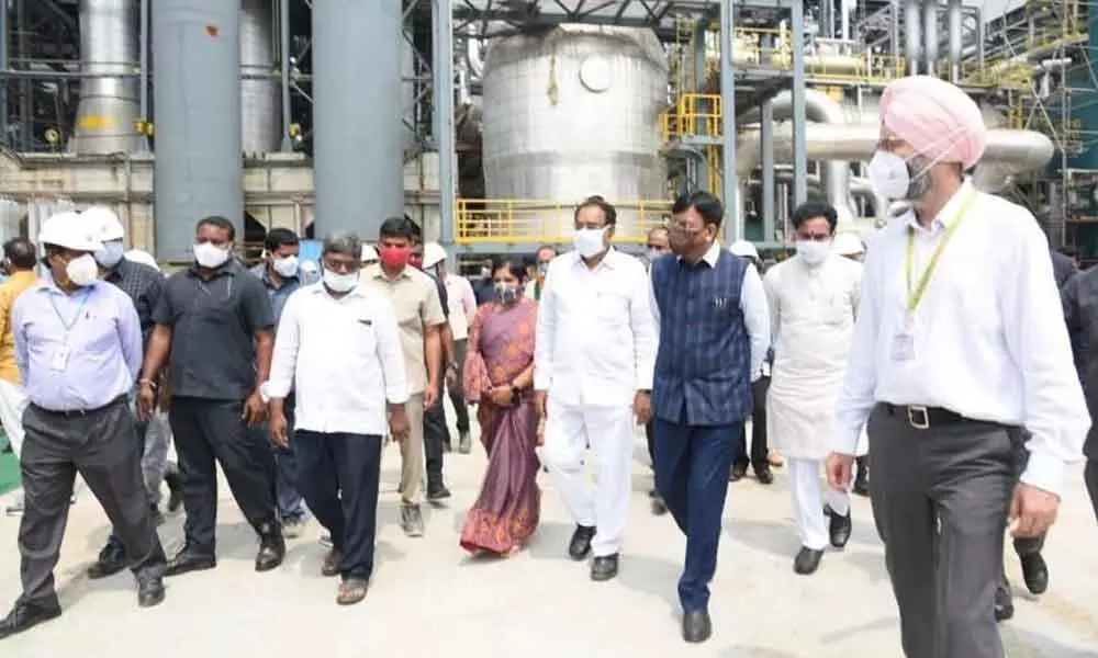 Union ministers inspect construction works at RFCL