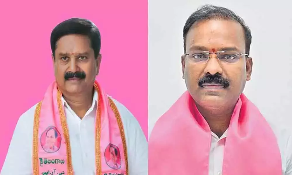 MP M Srinivas Reddy and TRS MP B Venkatesh Netakhani