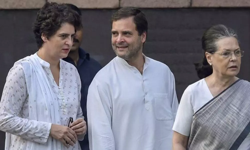 Priyanka Gandhi, Rahul Gandhi and Sonia Gandhi