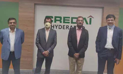 V Rajashekar Reddy (left), General Secretary, and P Rama Krishna Rao, president, Credai Hyderabad