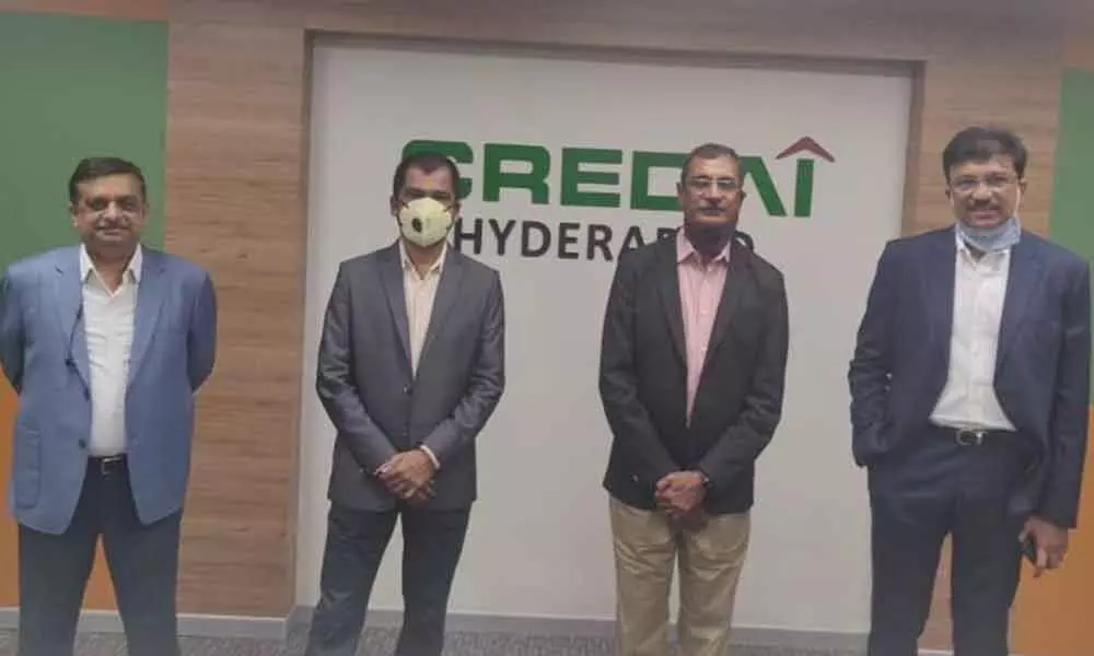 V Rajashekar Reddy (left), General Secretary, and P Rama Krishna Rao, president, Credai Hyderabad