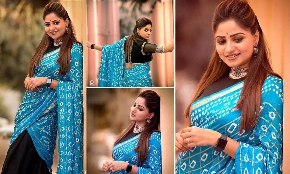 Rachita Ram in Saree : ಸೀರೆಯುಟ್ಟು ನಿಂತ ರಚಿತಾ ರಾಮ್‌ ಕಂಡು ಫ್ಯಾನ್ಸ್ ಏನಂದ್ರು? |  Drama juniors season 4 judge Rachita Ram Saree look goes viral - Kannada  Filmibeat