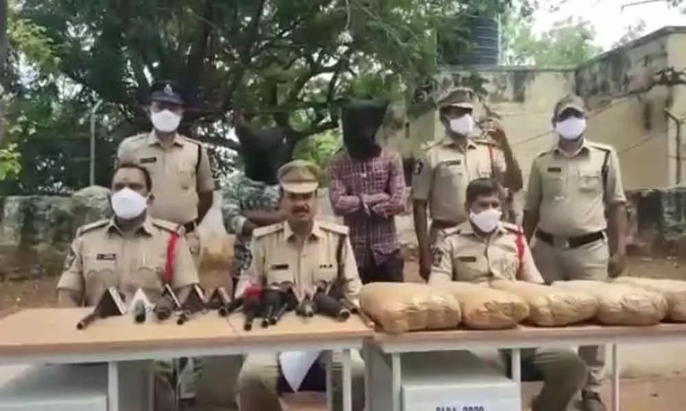 10 kg ganja seized, two held