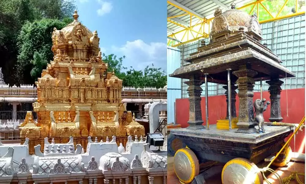 Silver lions of Kanakadurga temple chariot missing