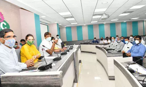 Mayor Bonthu Rammohan holds review meeting on electrical works