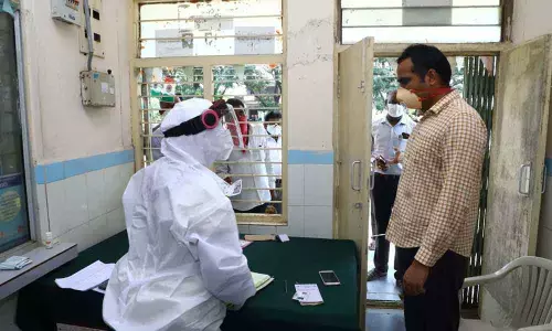 District Collector RV Karnan inspecting the PHC in Kamepallay village on Friday
