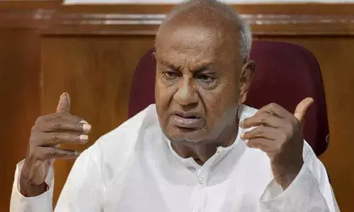 Former Prime Minister H.D. Deve Gowda takes oath as Rajya Sabha member