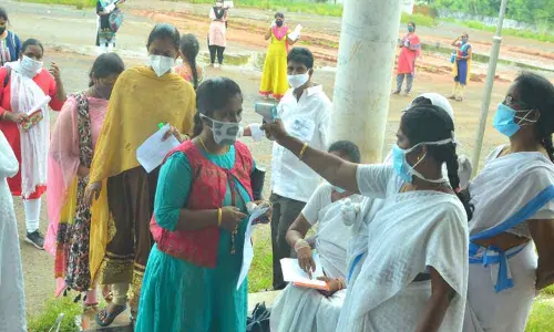 Village secretariat employees test begins in Guntur