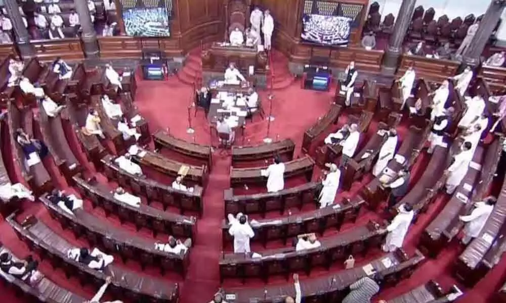 Rajya Sabha adjourned for the day amid uproar over suspension of members