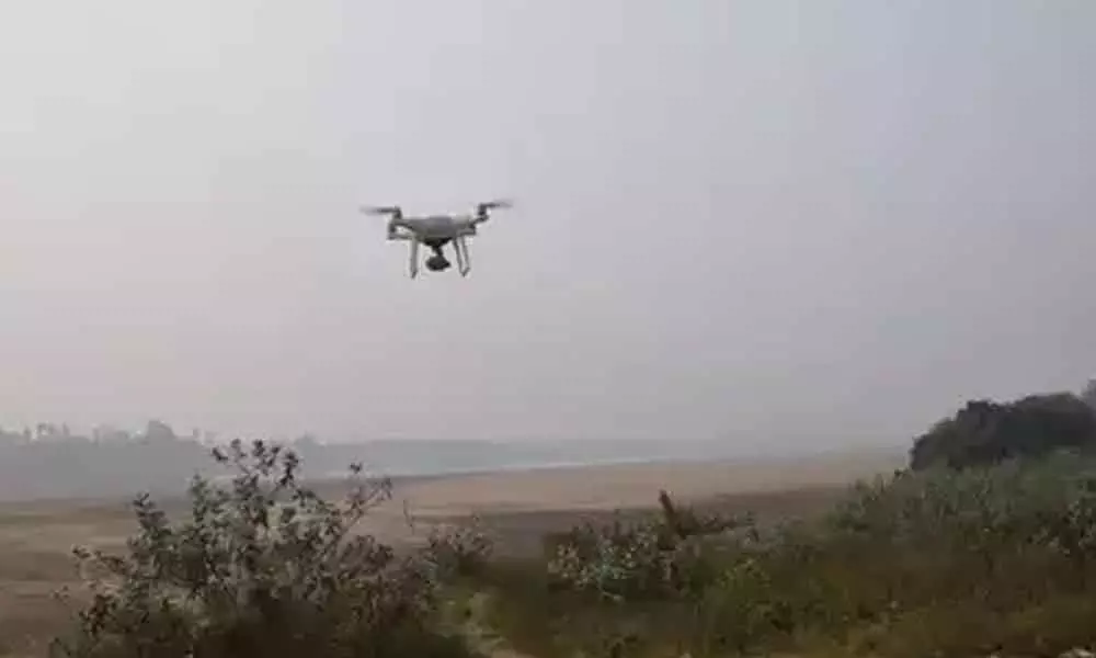Police Combing In Kadamba Forest Along With Tracing Their Steps Maoists With The Help Of Drone Cameras