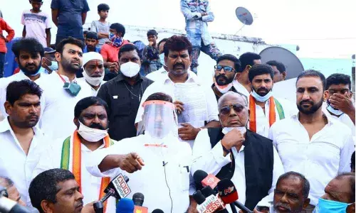 Congress leaders including CLP leader Mallu Bhatti Vikramarka, former MPs V Hanumantha Rao and M Anjan Kumar Yadav