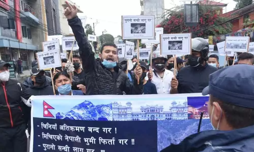 Protesters rally at Chinese Embassy in Kathmandu against encroachment