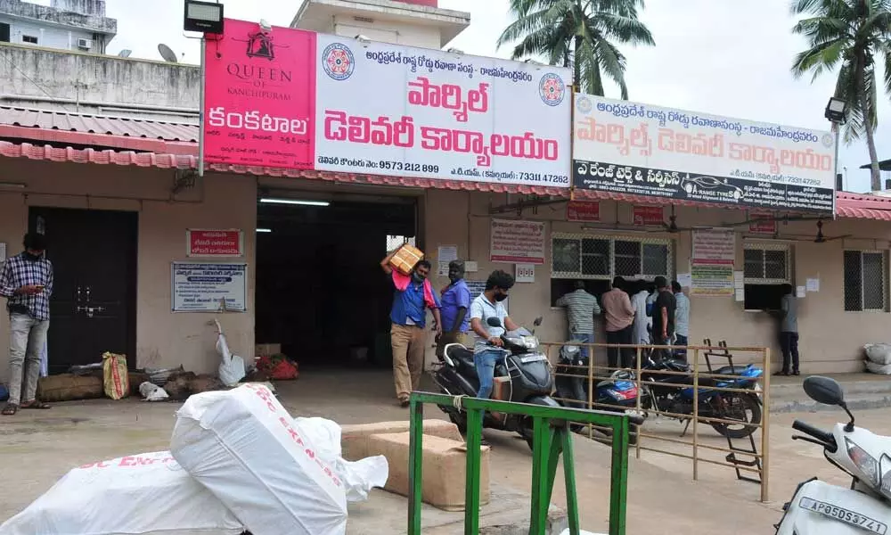 RTC parcel office in Rajamahendravaram