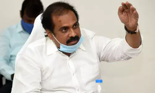 Agriculture Minister K Kannababu addressing the media at the Secretariat on Thursday