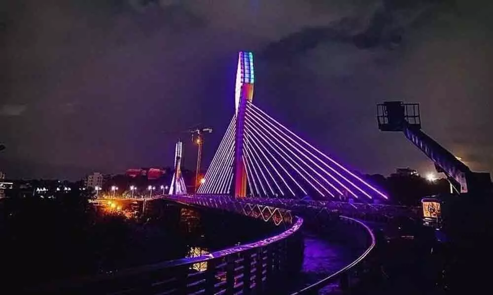 Durgam Cheruvu cable bridge in Hyderabad