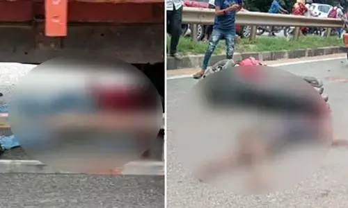 Hyderabad: 2 killed after van hits bike in Shamshabad Hyderabad: 2 killed after van hits bike in Shamshabad