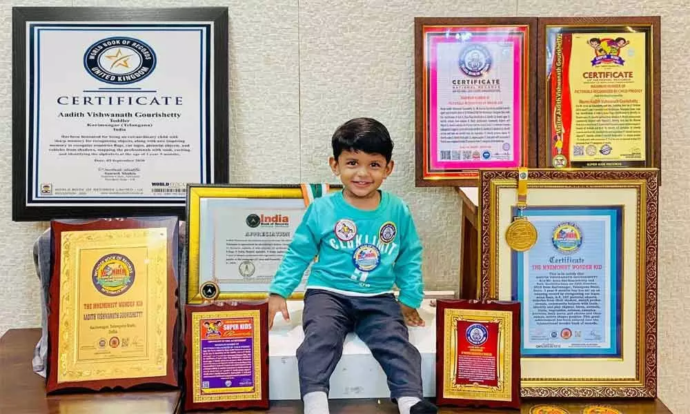 Not even 2 yrs old, super kid Aadith makes it to World Book of Records