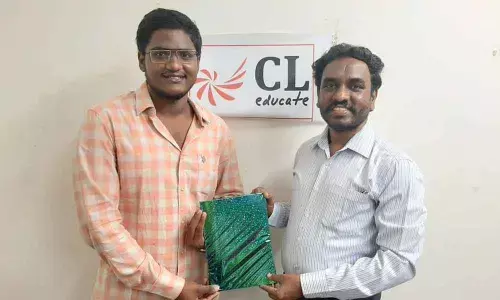 Dharuri Phanith of Tirupati got first rank in the ICET