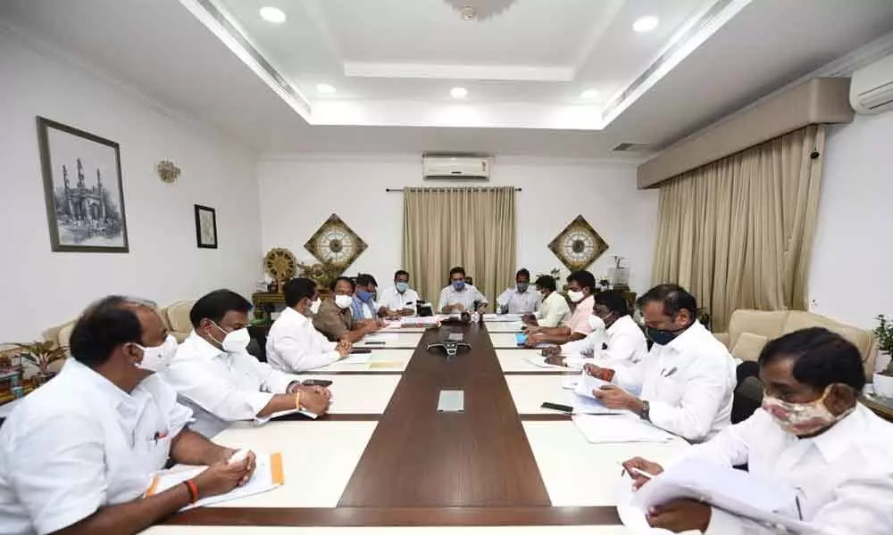 KTR holds daylong meet with Ministers, MLAs on land issues