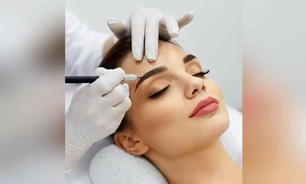Semi-permanent make-up for alluring brows and lips