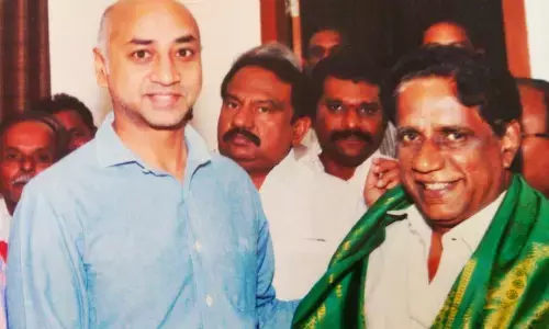 Kavuru with MP Galla Jayadev