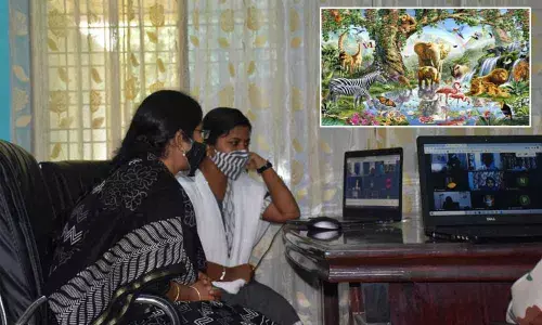 An online live interaction elicits curious queries from young minds; officials patiently answer