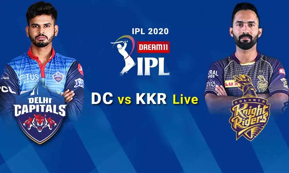 DC vs KKR Live Cricket Score