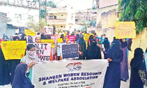 Protest against Hathras gangrape