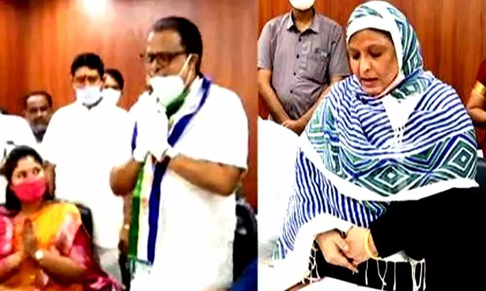 Andhra Pradesh: YSRCP leaders Zakia Khanum and P Suresh takes oath as MLCs