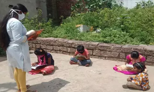 GMRVF conducts classes for government school students