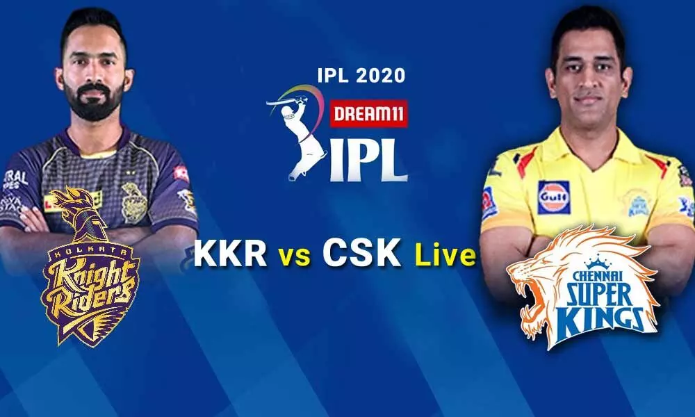 KKR vs CSK Match 21 Live Cricket Score