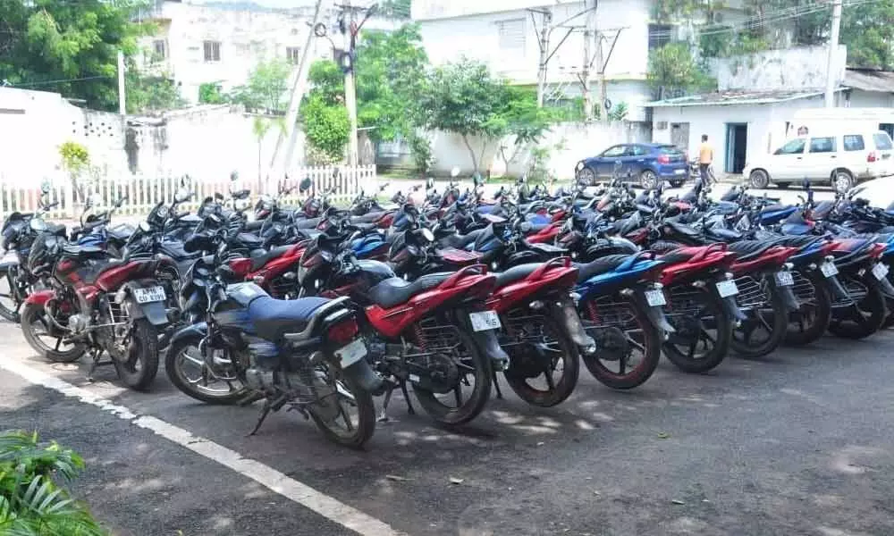 Vijayawada: 6 held; 44 two-wheelers worth 18 lakh seized