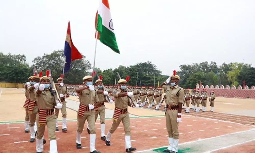 Cadets in Dikshant Parade