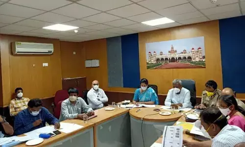 Mysuru district minister S T Somashekar and deputy commissioner Rohini Sindhuri