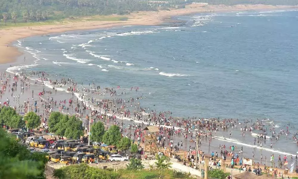 A view of Rushikonda Beach