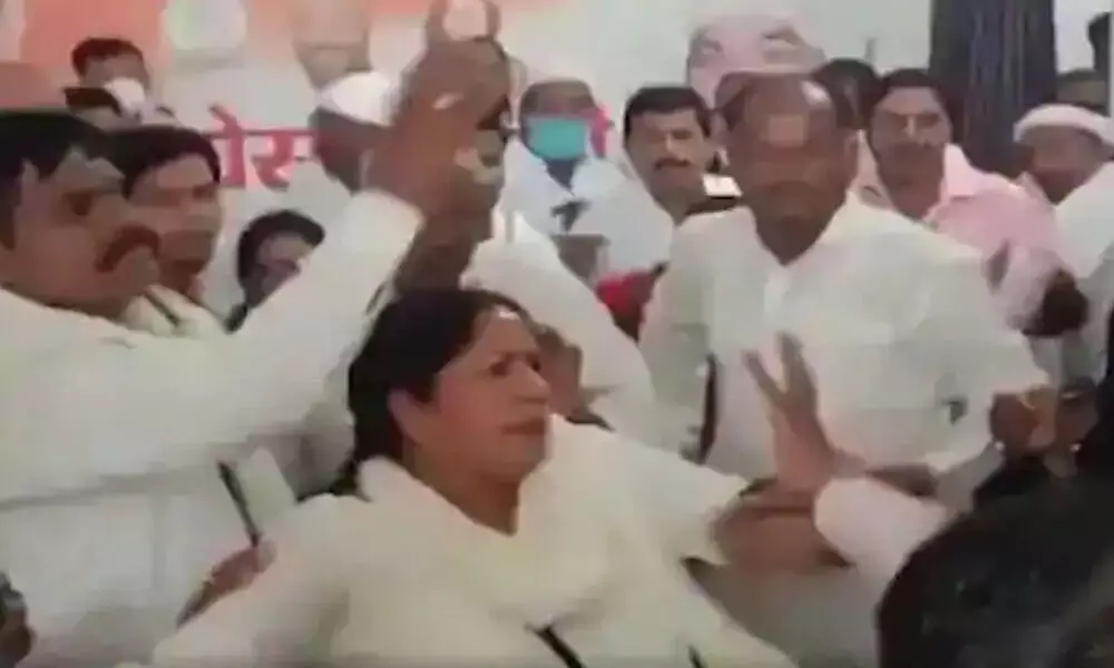Congress worker thrashed for opposing party ticket to rapist