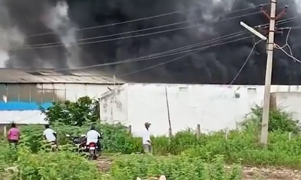 Fire Accident at a Chemical Factory in Guntur