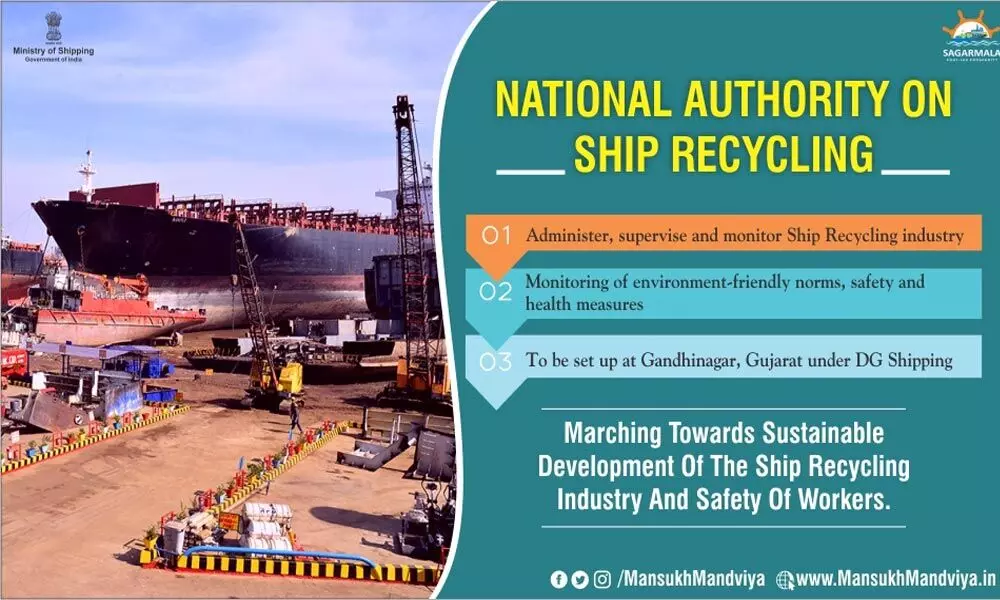 Government notifies DG Shipping as National Authority for Recycling of Ships