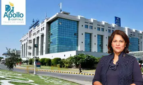 Shobana Kamineni, Executive Vice-Chairperson, Apollo Hospitals Group, speaking to the media on Thursday