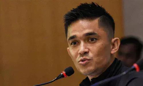 Sunil Chhetri, captain of the Indian mens football team