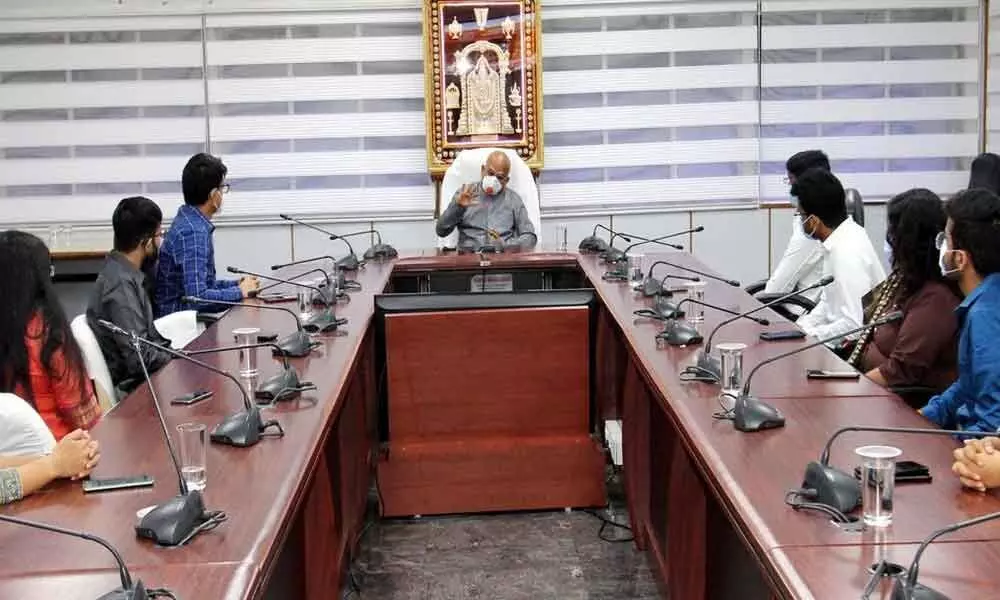 TTD EO Dr K S Jawahar Reddy briefs trainee assistant collectors over Brahmotsavams