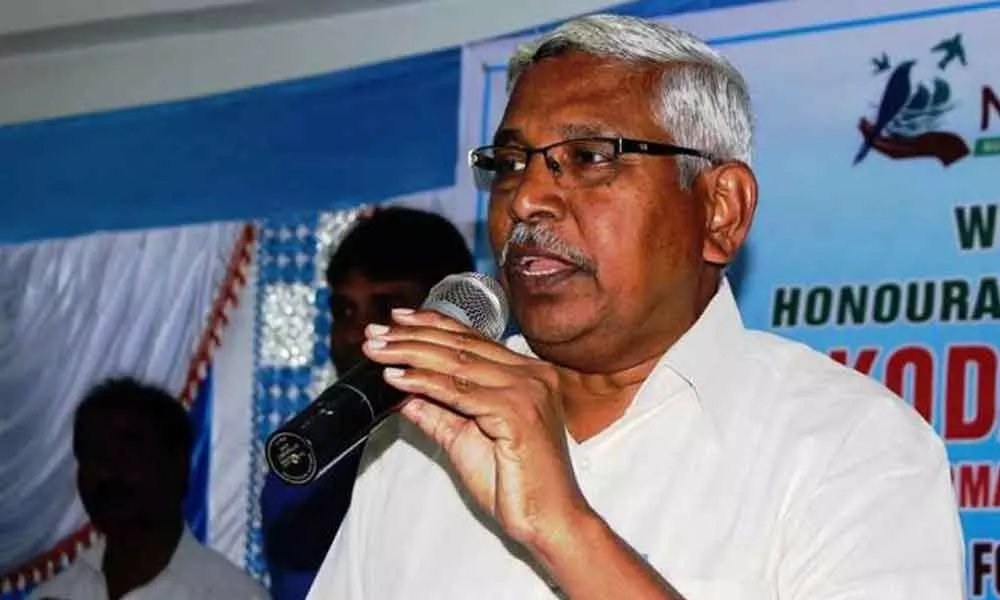 Telangana Jana Samithi State president Professor Kodandaram