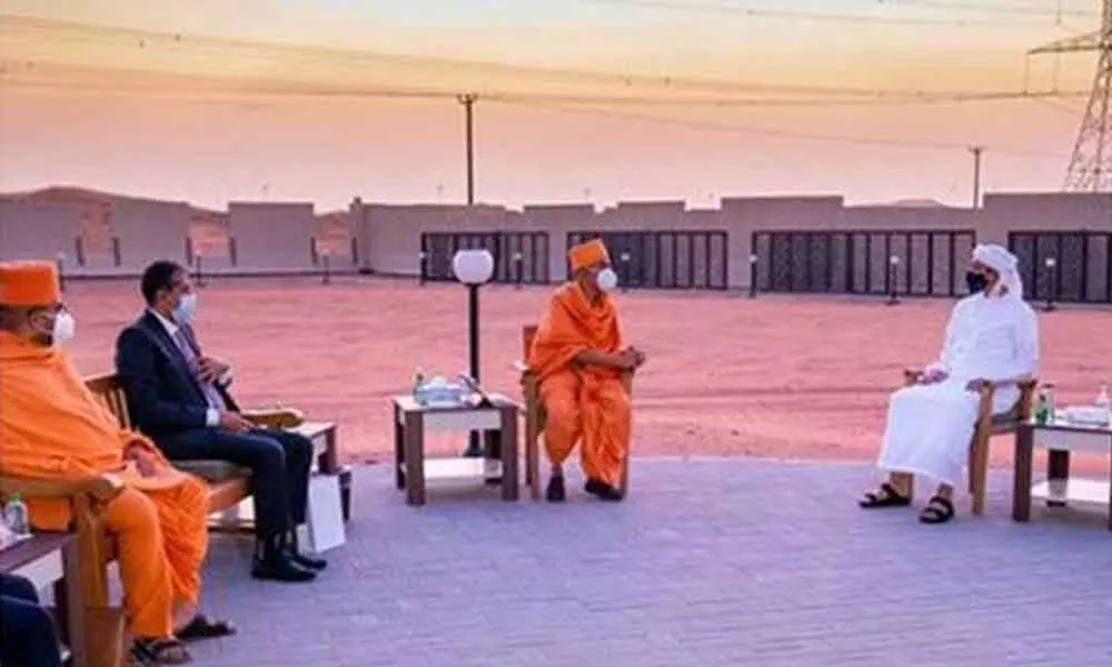 UAE’s Sheikh inspects Hindu temple site in Abu Dhabi