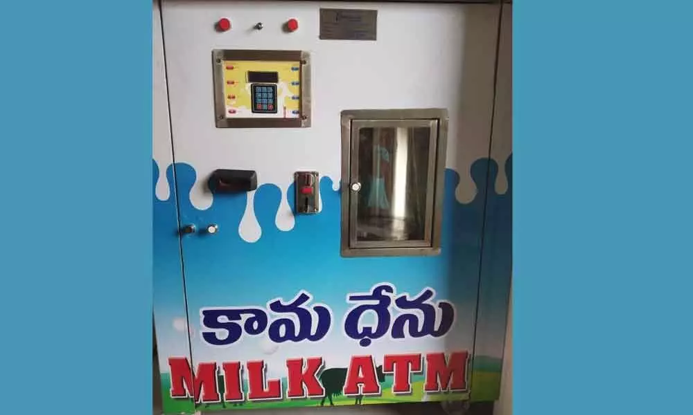 Man sets up milk ATM in Metpally