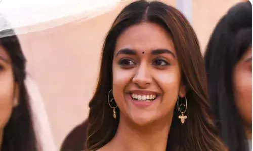 Keerthy Sureshs  poster from Rang De movie out