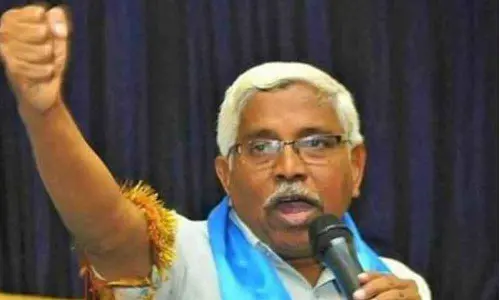 Telangana Jana Samithi (TJS) chief professor Kodandaram